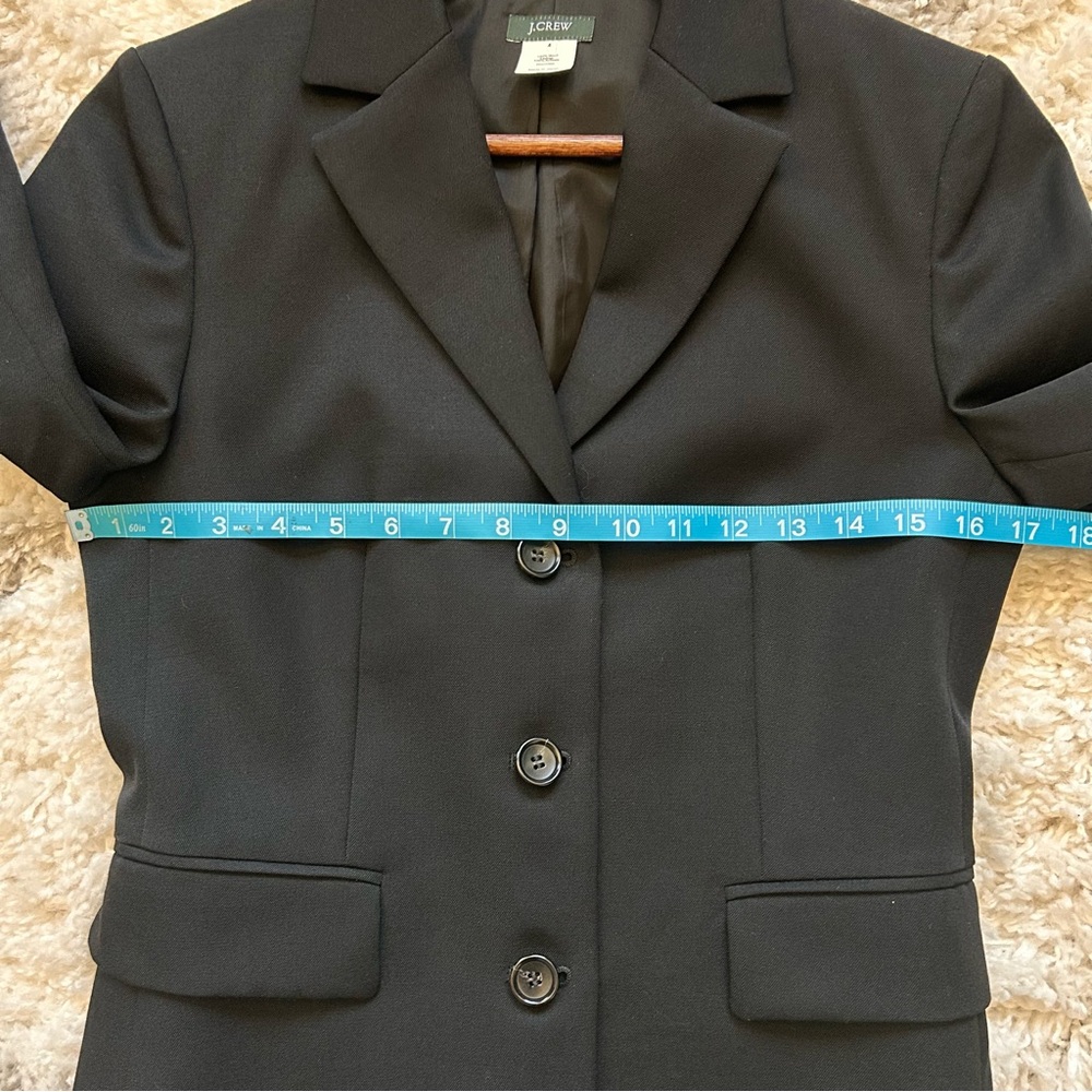 Vintage J Crew Black Blazer 100% Wool, Preppy Made in Japan - Picture 6 of 9